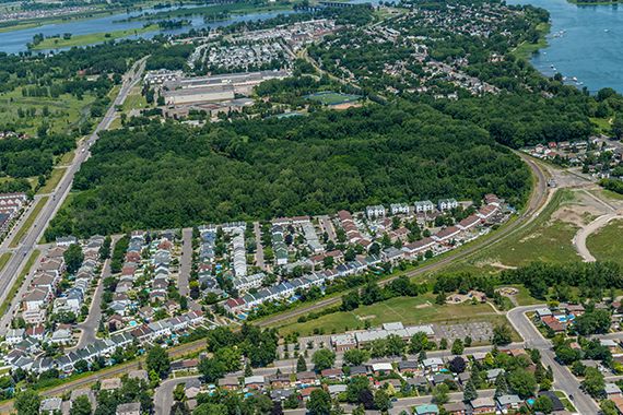 Photo aérienne de l'Est de Montréal