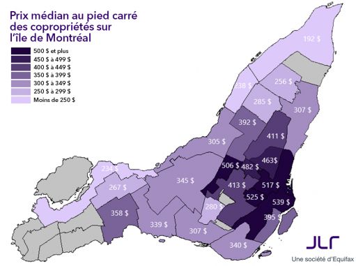 Une carte de l'Île de Montréal.